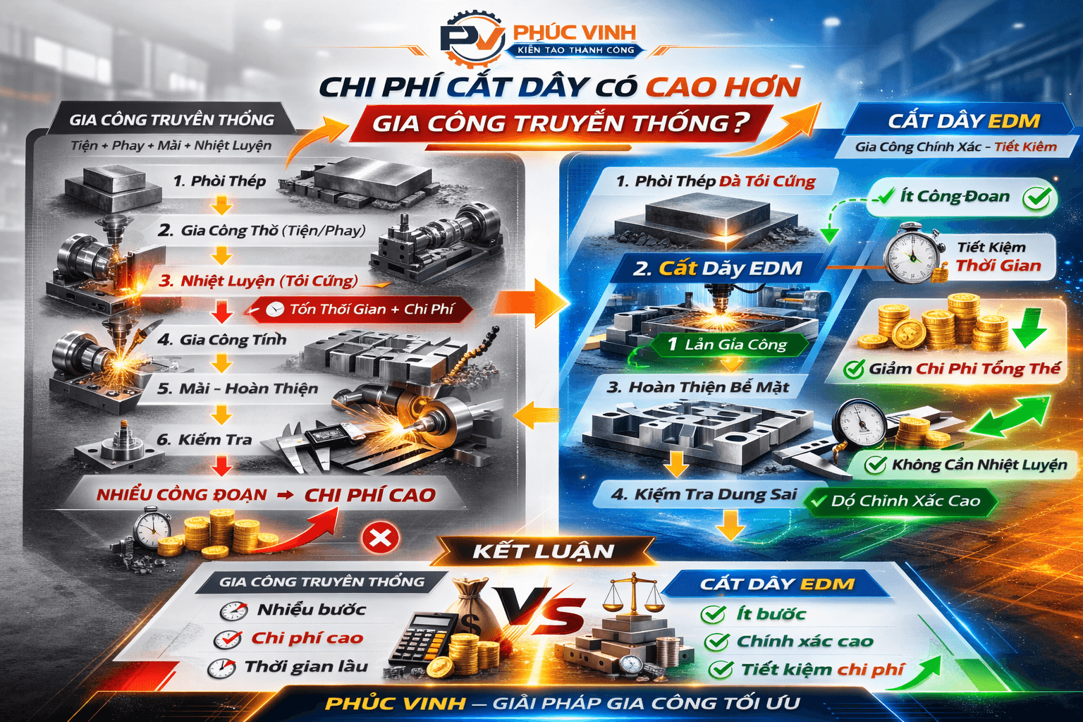 So sánh quy trình máy cắt dây