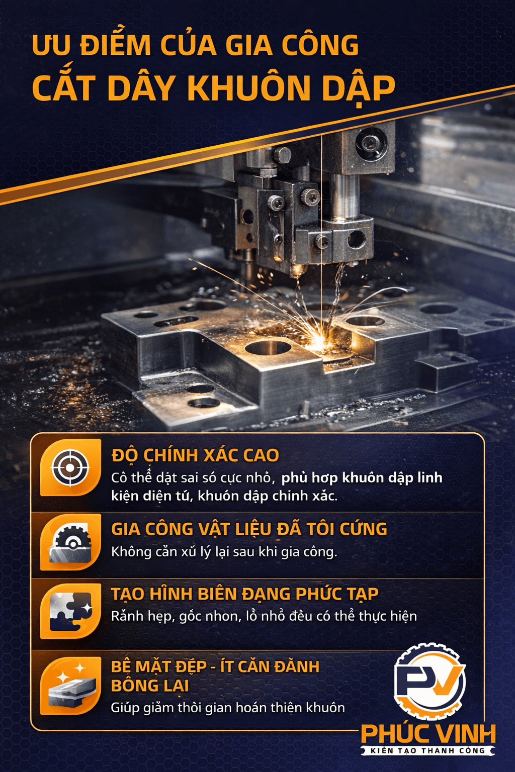 ưu điểm gia công cắt dây
