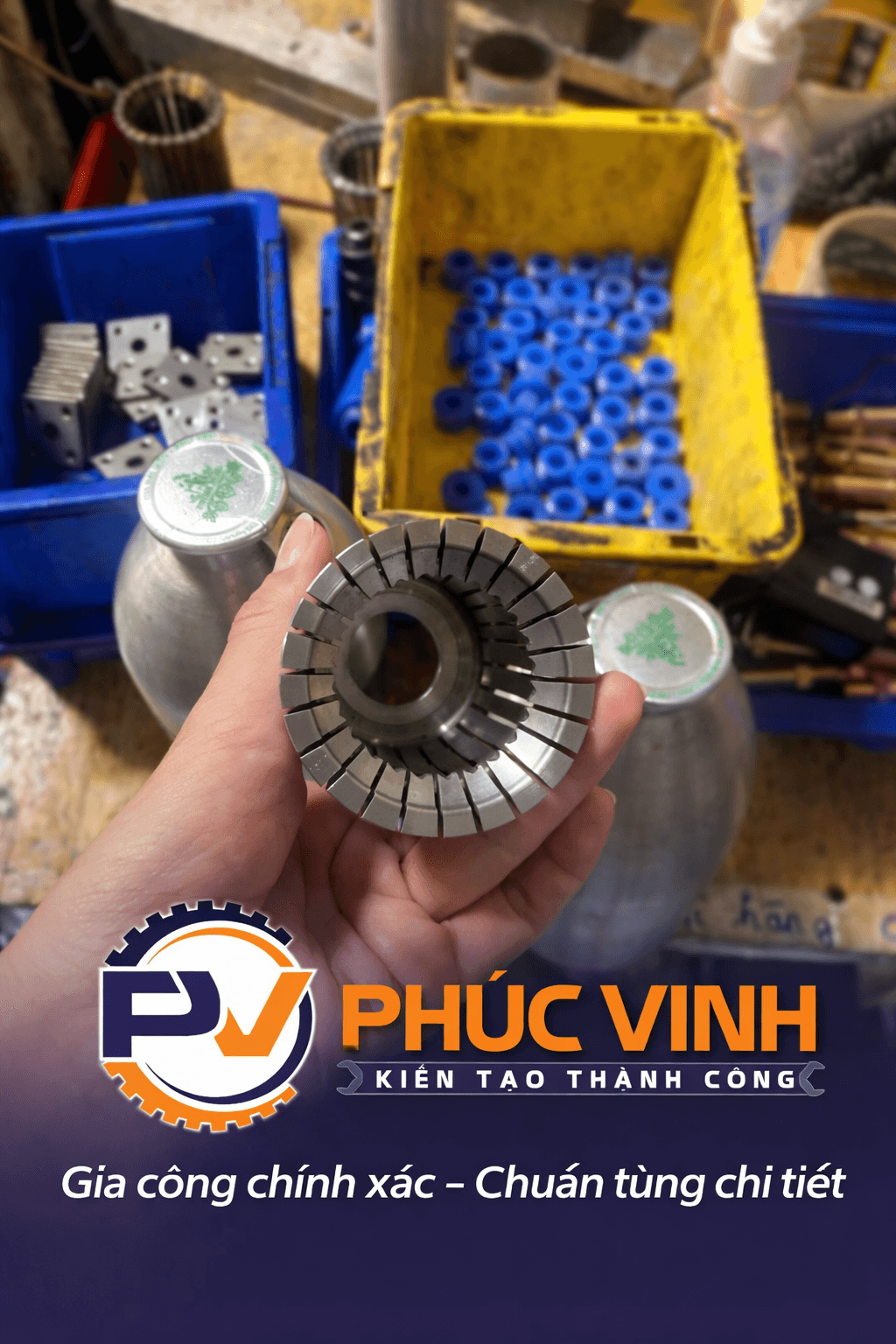 anh cận cảnh chi tiết máy đóng nắp chai
