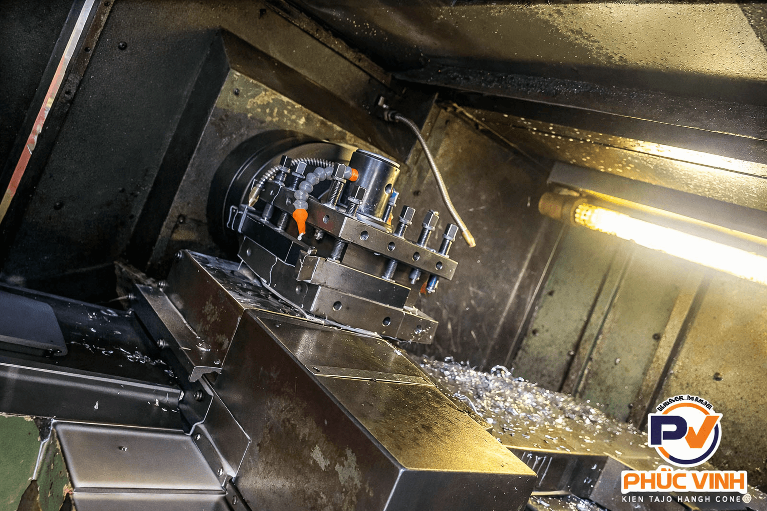 Máy Tiện CNC tại xưởng Phúc Vinh 