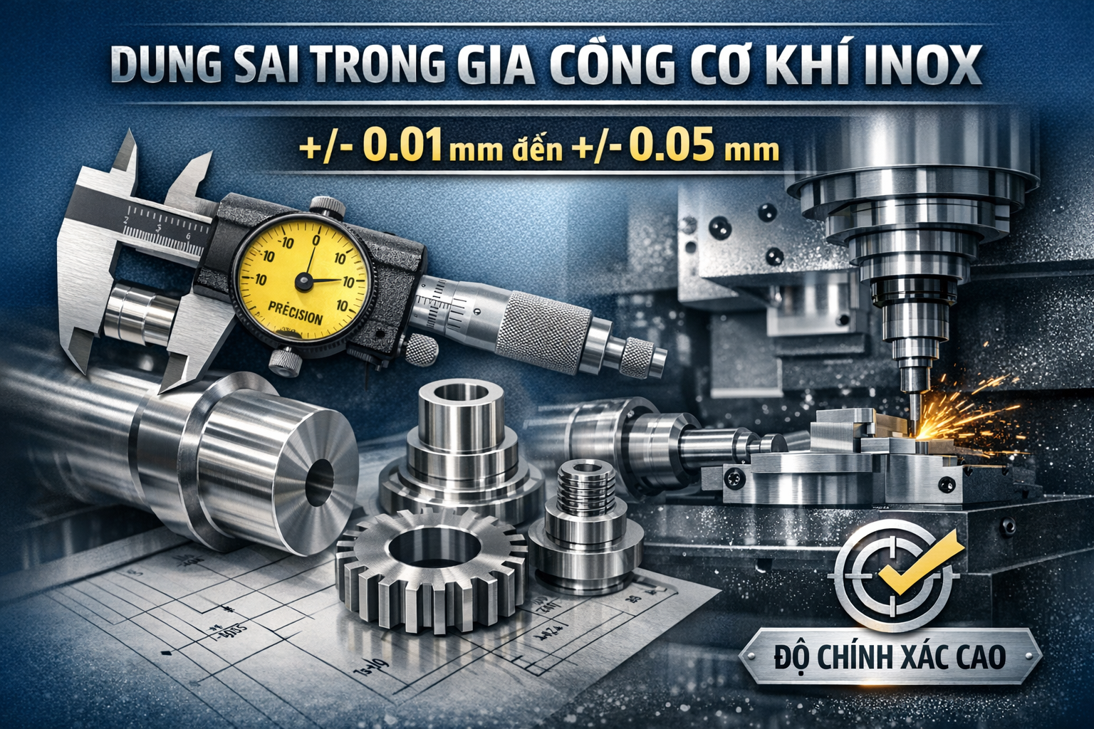 Dung sai trong gia công cơ khí chính xác