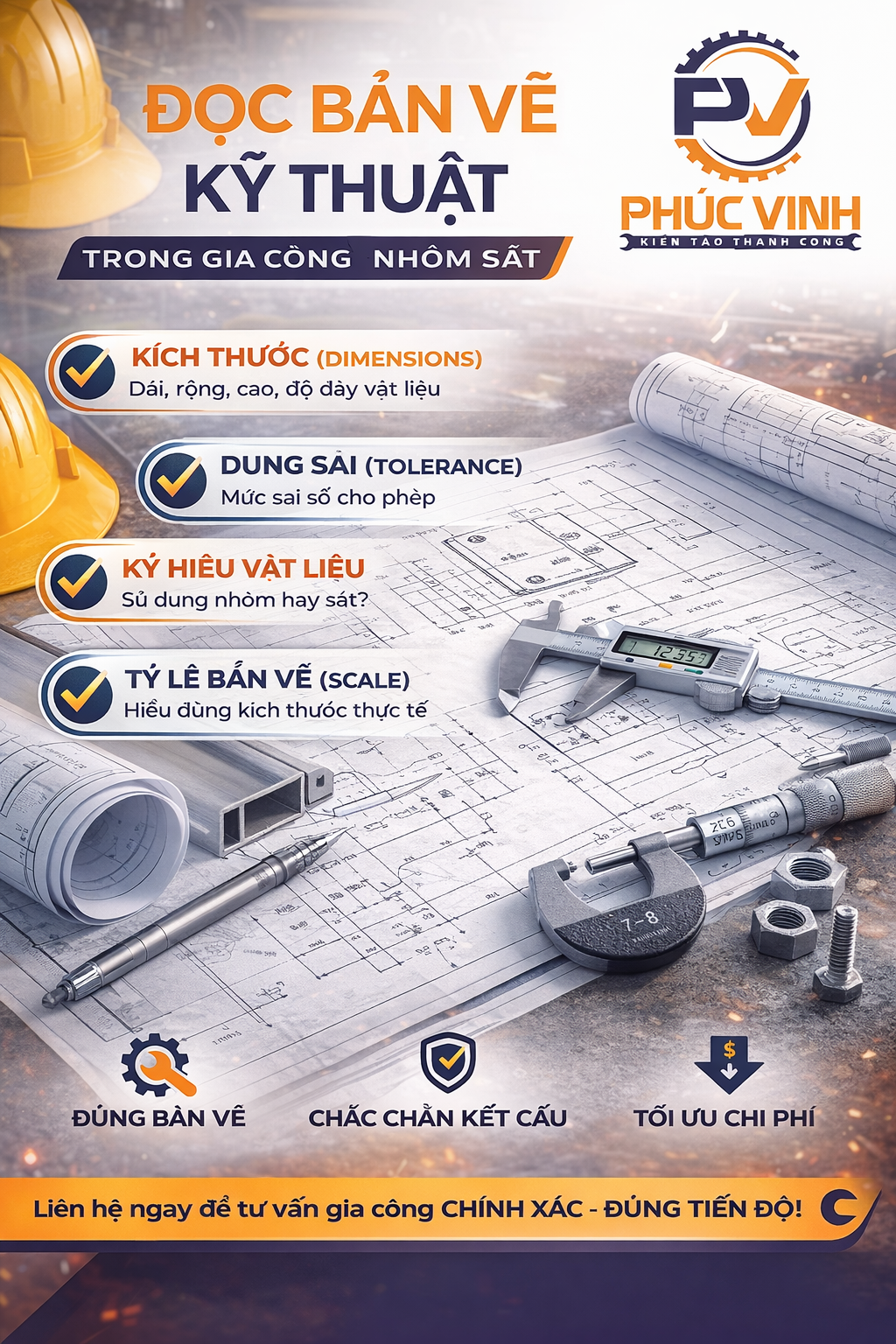 Đọc bản vẽ kỹ thuật gia công
