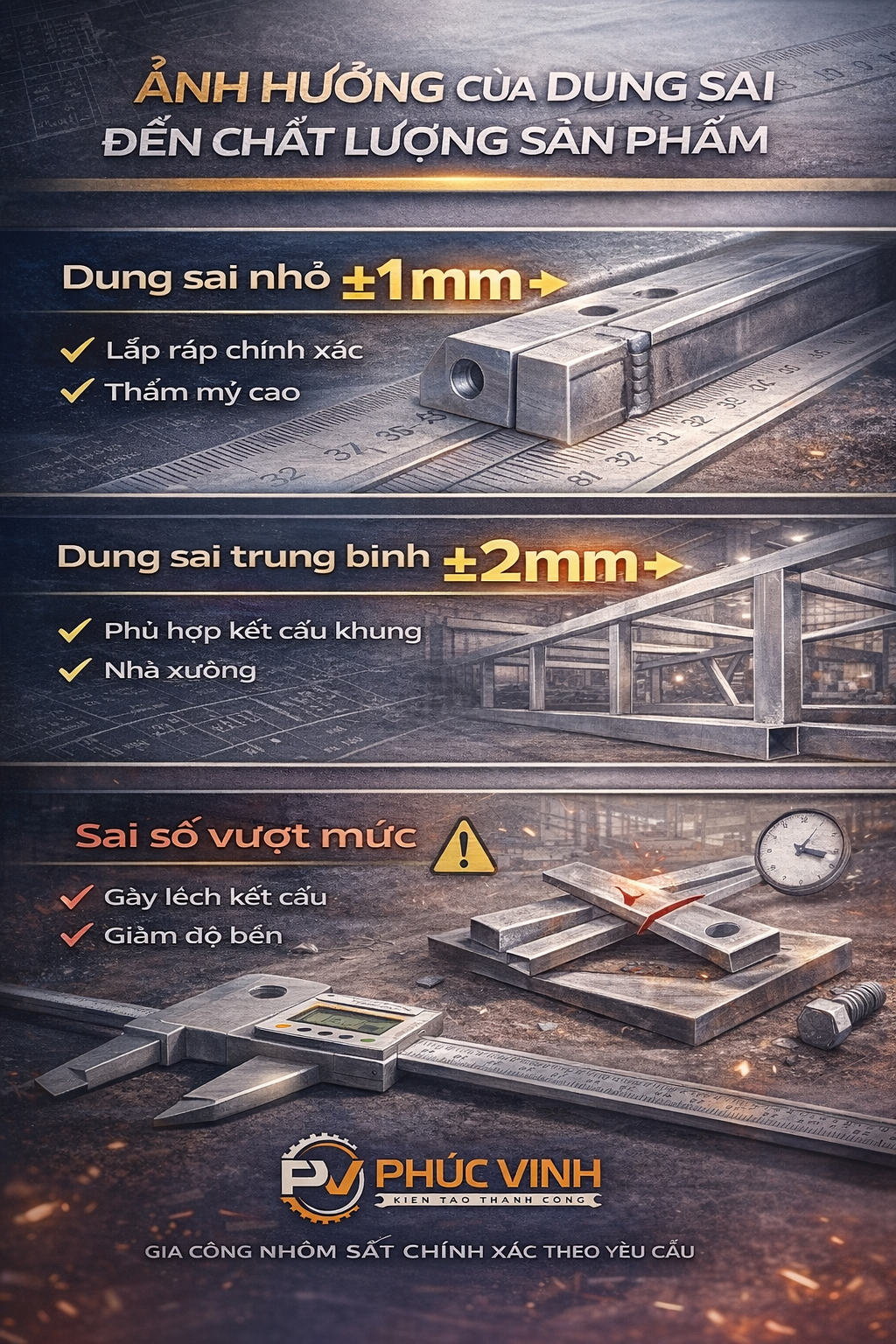 Ảnh hưởng của dung sai đến chất lượng