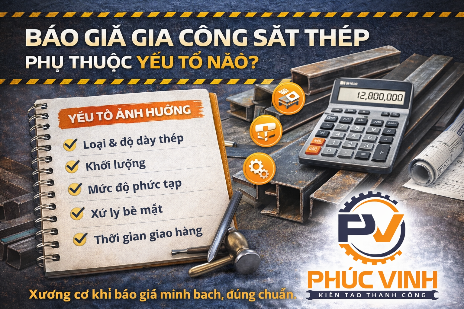 Báo giá gia công thép Phúc Vinh