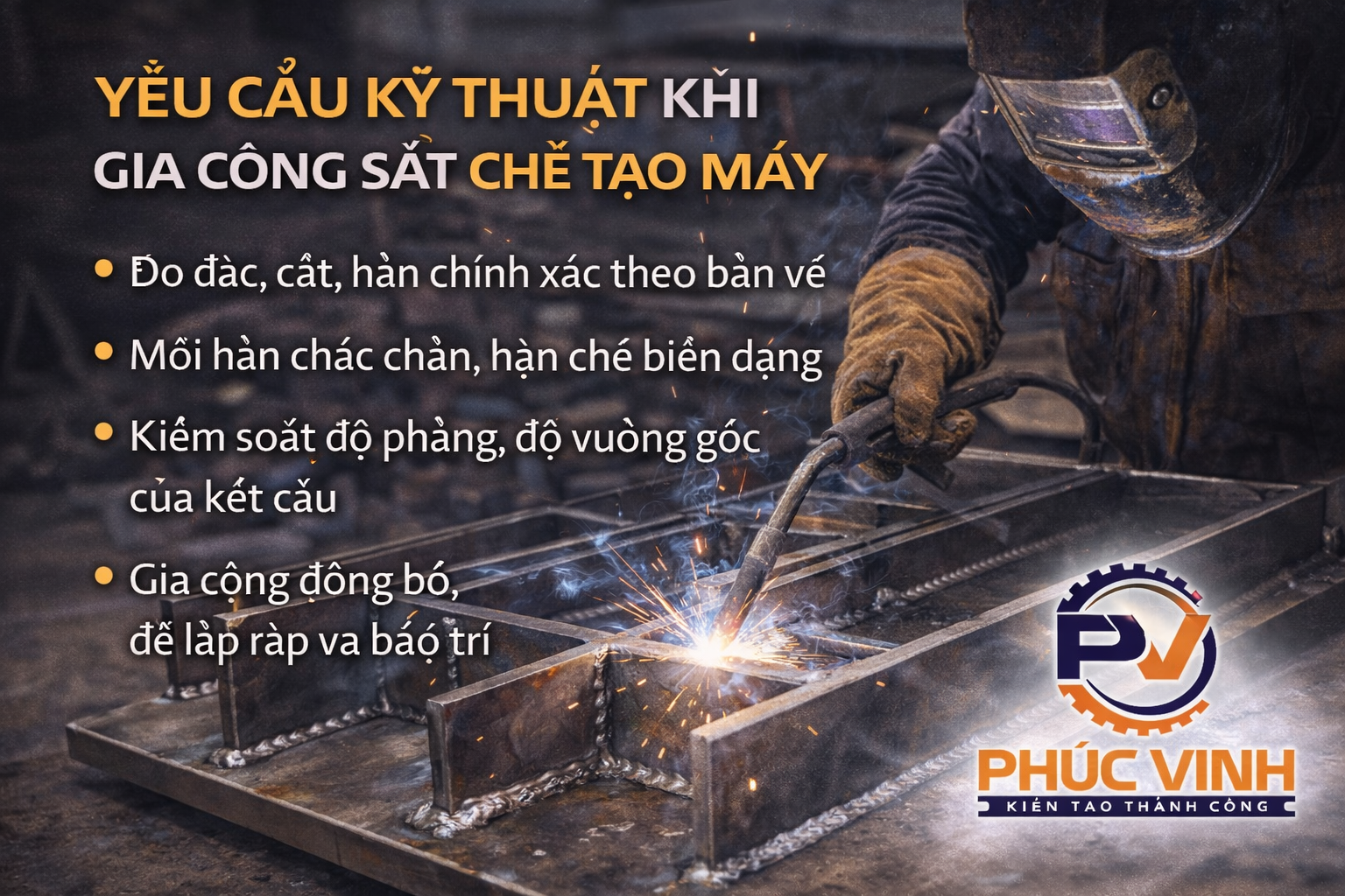 Quá trình hàn trong xưởng chế tạo