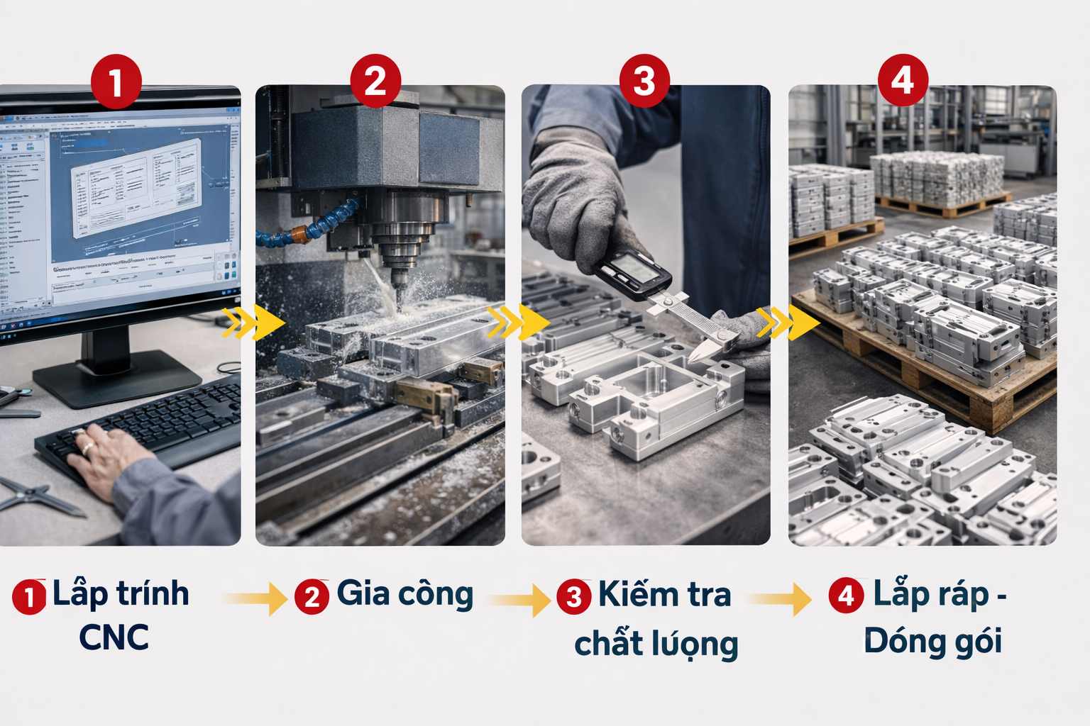 Quy trình gia công nhôm CNC