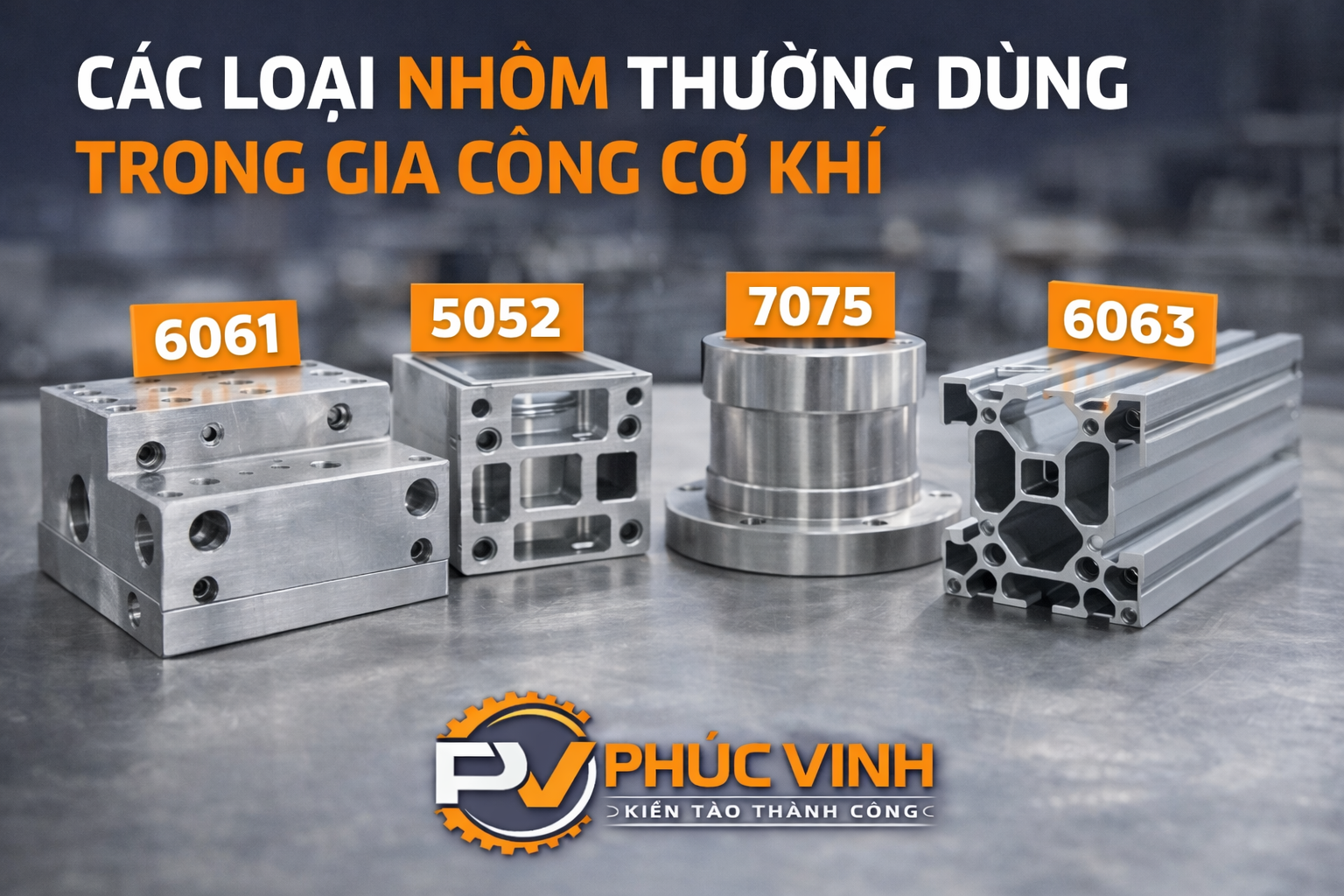 Xưởng Phúc Vinh chia sẻ các loại nhôm thường dùng