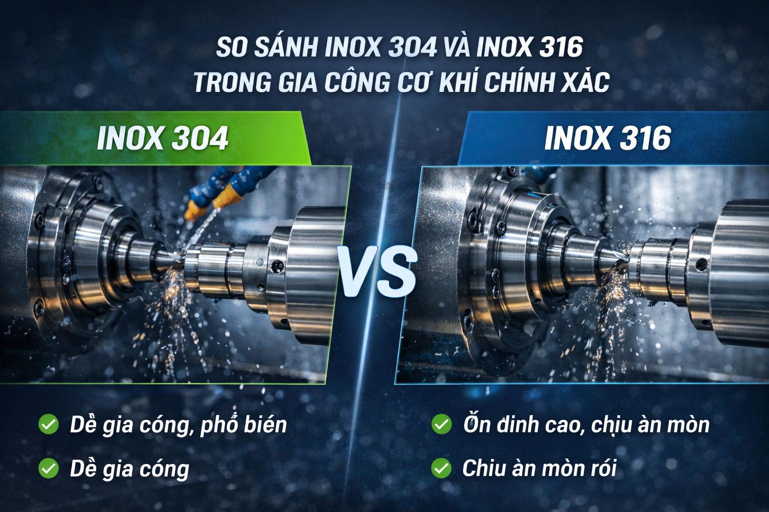 so sánh inox 304 và inox 316